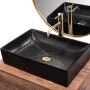 Умивальник (раковина) REA INGA BLACK MARBLE MATT накладний * — Photo 13