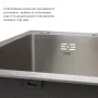  Handmade H7849R Мийка інтегрована крило зправа Brushed Steel+Lidz Aria 015F Змішувач для кухні (k35) Nickel¶ — Photo 10
