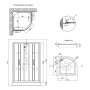 Набір Lidz душовий бокс Majatek SB90x90.BLA.LOW.TR, скло прозрачне 5 мм + піддон Kupala — Photo 11