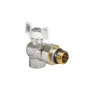 Кран з американкою 1/2" "антіпротечка"(Koer KR.228.W-Gi) кутовий білий (KR0195) — Photo 2