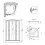 Набір Lidz душовий бокс Tani SB90x90.SAT.LOW.FR, скло Frost 4 мм + піддон Kupala — Photo 11