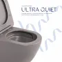 Унітаз підвісний Robin Ultra Quiet 490×365×325 мм, Stone Grey, з сидінням Slim Duroplast / Soft-close / Quick Release QT13332381АSSG Qtap — Photo 12