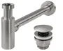 Сифон для раковини REA NICKEL BRUSHED універсальний + CLICK-CLACK * — Photo 6