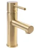 Змішувач для раковини (умивальника) REA TESS BRUSHED GOLD золотий матовий низький — Photo 6