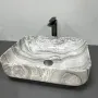 Умивальник (раковина) VBI PALERMO GREY ONYX GLOSSY накладний — Photo 7