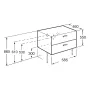 VICTORIA BASIC MODULAR шафка з двома ящиками 59см, колір білий — Photo 3