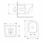 Унітаз підвісний Qtap Jay Ultra Quiet 485х360х320 мм, Matt Black, сидінням Slim Duroplast/ Soft-close/ Quick Relase QT07335177MB — Photo 3