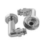 Комплект кранів для рушникосушки кутовий Koer KR.SET.550 - M1/2''xM1/2'' запірний, хромований (KR5840) — Photo 9
