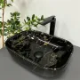 Умивальник (раковина) VBI RAVENNA MARBLE BLACK GLOSSY накладний — Photo 4