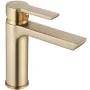Змішувач для раковини (умивальника) REA ARGUS BRUSHED GOLD золотий матовий низький — Photo 6