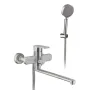 Змішувач для ванни Lidz Luna 005 (з душовим гарнітуром) (k35) LDLUN005NKS46093 Nickel — Photo 4