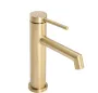 Змішувач для раковини (умивальника) REA FOSS BRUSHED GOLD золотий матовий низький — Photo 6
