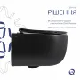 Унітаз підвісний Qtap Taurus Ultra Quiet 515×360×350 мм, Matt Black, з сидінням Slim Duroplast / Soft-close / Quick Release QTTAU28BLM50504 — Photo 12