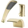 Змішувач для ванни REA RIVEN BRUSHED GOLD на борт ванни — Photo 5