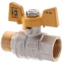 Кран кульовий KOER KR.218.G - 1/2" FM ГШМ YELLOW, ручка "метелик" жовта (KR0036) — Photo 4