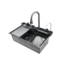 Мийка багатофункціональна Mixxus MH7546-SET-06 Decor Graphite з вбудованим змішувачем з нерж. сталі (MI8464) — Photo 2