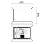 Дзеркало Mixxus Premium CUBIC MR14-80x60-Reverse з Led Touch, Anti-fog, димером, регулятором яскравості (MP6648) — Photo 15