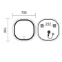 Дзеркало Mixxus Premium DIVERSE MR16-70x70 з Led Touch, Anti-fog, димером (3-6,5kK) (MP6640) — Photo 25