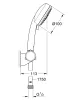 Душовий набір з тримачем, 3 режими струменю Grohe New Tempesta Cosmopolitan (27584002) — Photo 5
