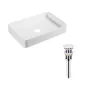 Комплект Qtap Tern: Раковина накладна прамокутна 600x405x110 мм WHITE + Донний клапан PU02 — Photo 4
