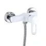 Змішувач для душу Lidz Latwa 010 (з душовим гарнітуром) (k40) LDLAT010WHI45426 White — Photo 2