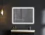 Дзеркало Mixxus FLAT MR04-100x80 з Led Touch, Anti-fog, димером, регулятором яскравості, годинником (MI6927) — Photo 16