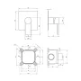 Змішувач прихованого монтажу для біде Qtap Form CRM 001AB SQ — Photo 6