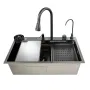 Мийка багатофункціональна Mixxus MH7546-SET-08 Micro Decor Graphite з вбудованим змішувачем з нерж.сталі (MI8455) — Photo 3