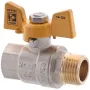 Кран кульовий KOER KR.218.G - 1/2" FM ГШМ YELLOW, ручка "метелик" жовта (KR0036) — Photo 6