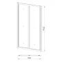 Двері bifold 90*195см, профіль хром, скло прозоре — Photo 5