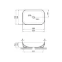 Раковина-чаша Qtap Robin 610х400х145 Matt black QT132143PMBMBN — Photo 6
