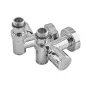 Комплект кранів для рушникосушки кутовий Koer KR.SET.551 - M1/2''xM1/2'' під ТЕН хромований (KR5841) — Photo 9