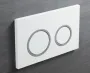 Панель змиву Koer KT-0605-03 220x140x12mm пластикова, кнопка кругла — Photo 5