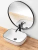 Умивальник REA MARBEL WHITE BLACK EDGE накладний * — Photo 10