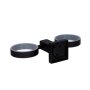 Склянка з тримачем Qtap Crow настінна підвійна QTST6201103B Black (Sklenka) — Photo 4