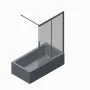 Шторки скляні на ванну розсувні Koer SR BS06-120x150-TR-01 прозоре скло Easy Clean 6мм, хром (KR5945) — Photo 60