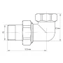 Згін американка 1/2 "кутовий Koer KR.342 (KR0019) — Photo 4