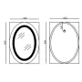 Дзеркало Mixxus PLAIN MV02-60x80 з Led Touch, Anti-fog, димером, регулятором яскравості, годинником (MI6933) — Photo 22