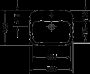 DURASTYLE раковина 56*45,5см, вбудована, з переливом, з 1м відп. під змішувач — Photo 3