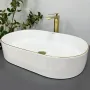 Умивальник (раковина) VBI VERONA 60 WHITE GOLD EDGE накладний — Photo 4