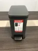 Відро для сміття з плавним закриттям прямокутне Koer TC-010108-07 8 л колір графіт (KR5591) — Photo 10