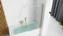 Шторка для ванни REA ELEGANT 80 GOLD постійна — Photo 6