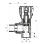 Вентиль радіаторний кутовий PPR 20x1/2 (Koer K0167.PRO) (KP0216) — Photo 3