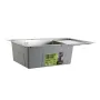 Мийка для кухні інтегрована Lidz Handmade Max 500 H7849R Brushed Steel, 3,0/1,0 мм, крило праворуч, збільшена чаша LDH7849RBRU49464 — Photo 13