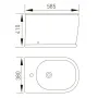 PUERTA бiде пiдлогове 585*380*410мм — Photo 3