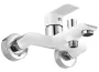 Змішувач для ванни та душу REA BLOOM WHITE CHROME настінний з виливом * — Photo 9