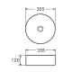 Раковина накладна Mixxus Premium TOPPER-0102 365х365х125mm (MP6680) — Photo 3