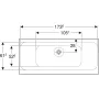 Ванна Geberit Tawa, slim rim, Duo 1800х800 554.124.01.1 — Photo 7