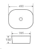 Умивальник накладний керамічний Mixxus Premium Diverse-0101 Black 490x395x150mm (MP6485) — Photo 3
