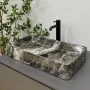 Умивальник (раковина) VBI TRIEST ANTHRACITE MARBLE накладний — Photo 8